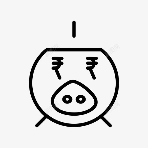 储蓄银行美元图标svg_新图网 https://ixintu.com 储蓄 小猪 美元 贸易 金融 银行 银行和金融卷1