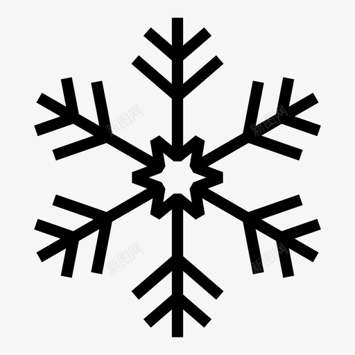 雪花寒冷冰冻图标svg_新图网 https://ixintu.com 冬天 冰 冰冻 圣诞快乐新年快乐 寒冷 铲 雪花