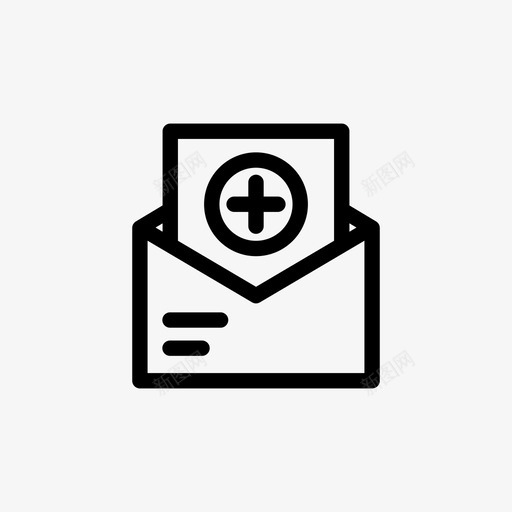 医院账单公开信纸张图标svg_新图网 https://ixintu.com 公开信 医生的邮件 医疗保健 医疗信函 医院的邮件 医院账单 地址 纸张 邮件
