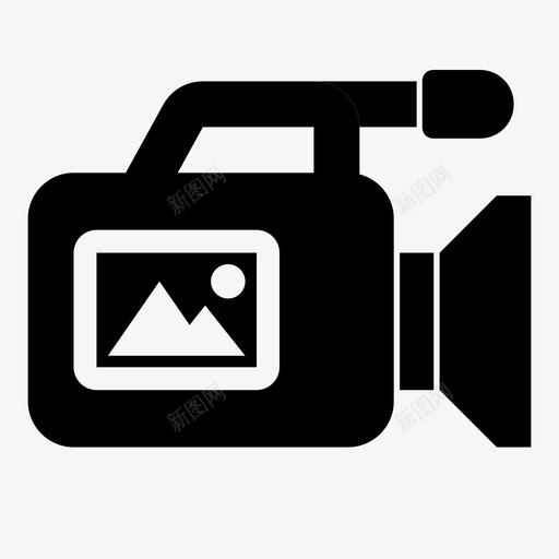 专业摄像机图标svg_新图网 https://ixintu.com 专业摄像机