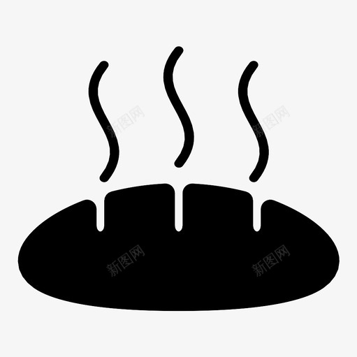 面包食物新鲜图标svg_新图网 https://ixintu.com 三明治 产品 午餐 新鲜 热的 膳食 营养 蒸汽 面包 食物 食用
