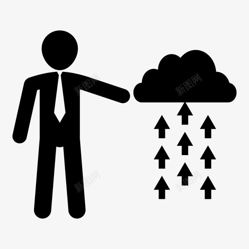 云上传传输联网图标svg_新图网 https://ixintu.com 云上传 互联网 人力资源 传输 商人 数据存储 文件上传 联网 连接