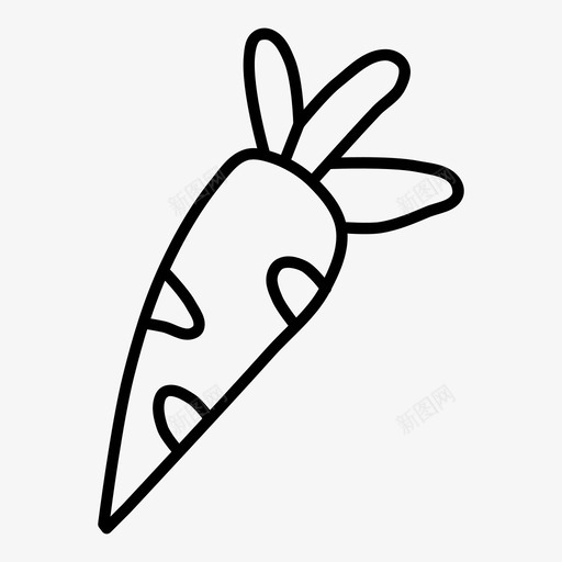 胡萝卜蔬菜素描图标svg_新图网 https://ixintu.com 健康 手绘 新鲜 根茎蔬菜 植物 素描 胡萝卜 萝卜 蔬菜 食物涂鸦