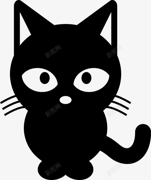 猫动物黑猫图标svg_新图网 https://ixintu.com 动物 小猫 猫 黑猫