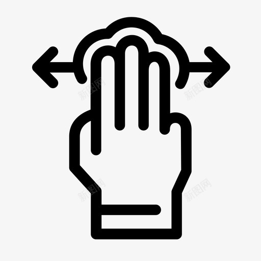 三个手指水平滑动点屏幕图标svg_新图网 https://ixintu.com uni uni刷卡 三个手指水平滑动 刷uni 屏幕 手和手势 点 用户 触摸 触摸交互 触摸屏 触摸手势