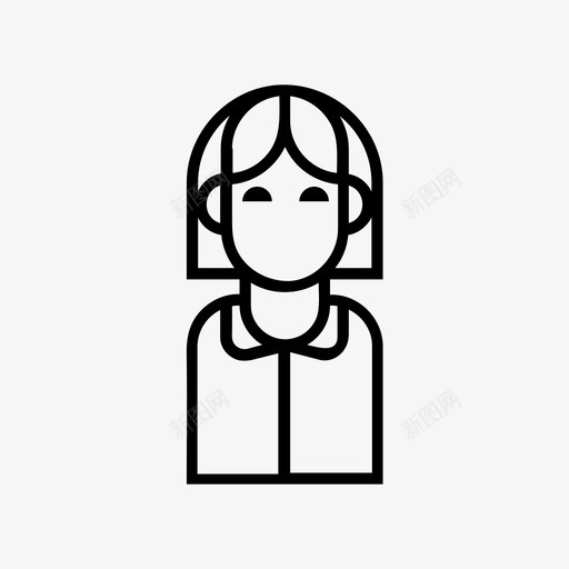 女人短发女士聪明图标svg_新图网 https://ixintu.com 女人 女孩 女性 短发 短发女士 聪明 衬衫 阿凡达 鲍勃