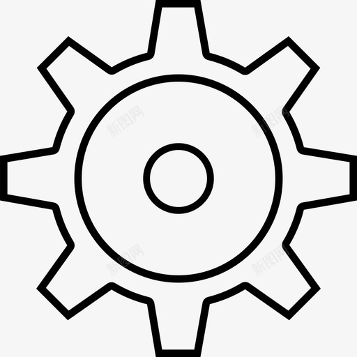齿轮垫圈工具图标svg_新图网 https://ixintu.com 件 图标线与中等边缘圆角 垫圈 工具 机器 硬件 设置 齿轮