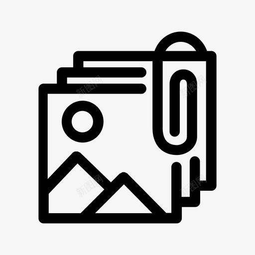 图像附件办公用品包装图标svg_新图网 https://ixintu.com rar zip 办公用品 包装 回形针 图像附件 图片 概述界面元素 照片 邮件 附加图像