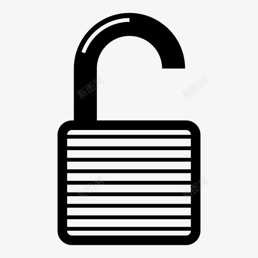 解锁安全挂锁图标svg_新图网 https://ixintu.com 储物柜 免费 安全 打开 挂锁 解锁