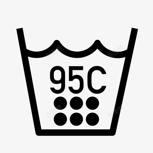 机洗洗衣说明图标svg_新图网 https://ixintu.com 干洗 护理标签 机洗 洗涤 洗衣 热 衣服 说明