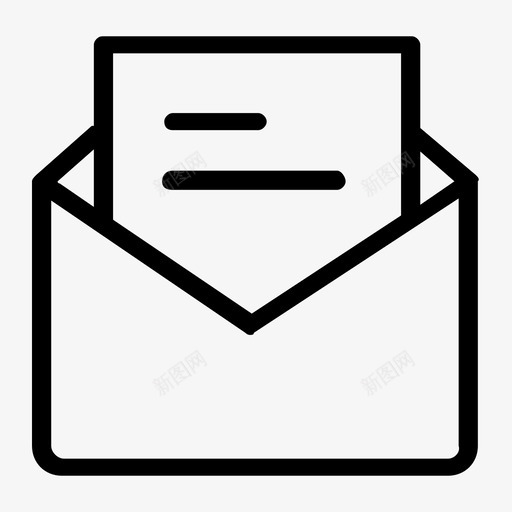 打开阅读电子邮件图标svg_新图网 https://ixintu.com 打开阅读电子邮件