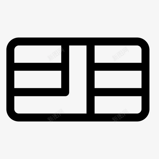 sim卡用户识别模块智能卡图标svg_新图网 https://ixintu.com gsm imei pin puk sim卡 信用卡 安全芯片 智能卡 用户识别模块