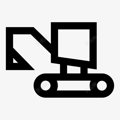 挖掘机建筑施工图标svg_新图网 https://ixintu.com 卡车 建筑 拖拉机 挖掘机 施工 车轮 铲子