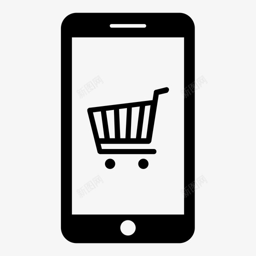 移动购物车智能手机购物车图标svg_新图网 https://ixintu.com iphone 在线 手机商店 智能手机 移动商店 移动购物 移动购物车 购买 购物车