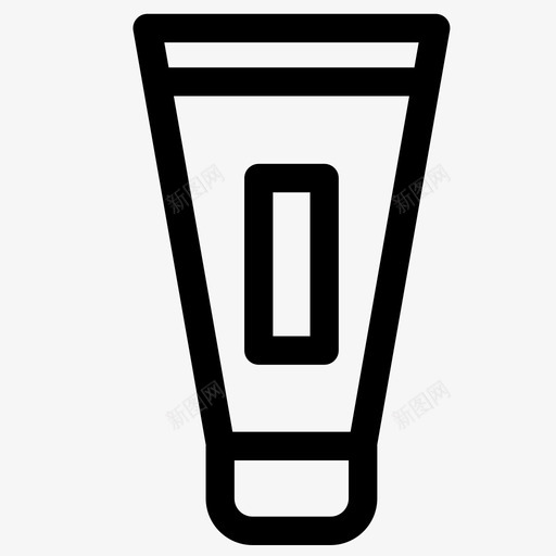 牙膏管软膏美容图标svg_新图网 https://ixintu.com 乳液 化妆品 奶油 牙膏 牙膏管 美容 自我护理 软膏