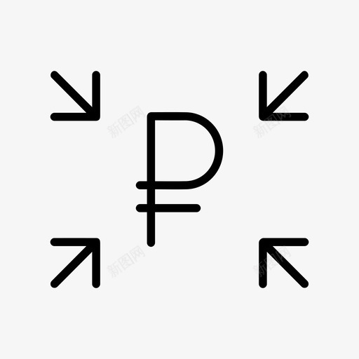卢布支持接收资金图标svg_新图网 https://ixintu.com 众筹 内向 卢布 捐赠 接收资金 支持 流动 获取 融资 银行和金融第3卷
