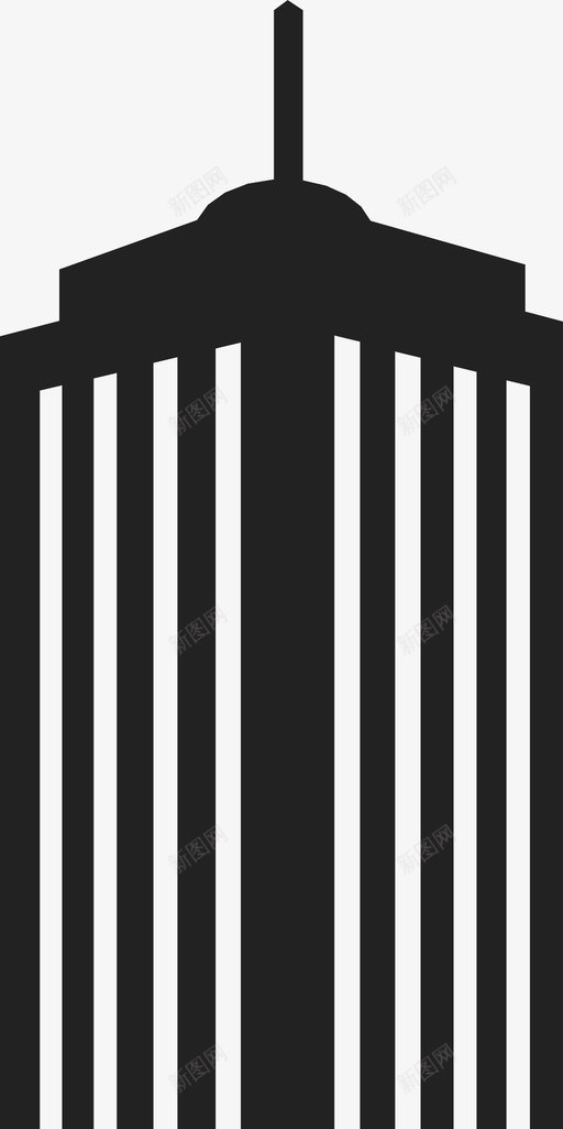 建筑商业纽约图标svg_新图网 https://ixintu.com 商业 尖顶 建筑 摩天大楼 纽约 高大