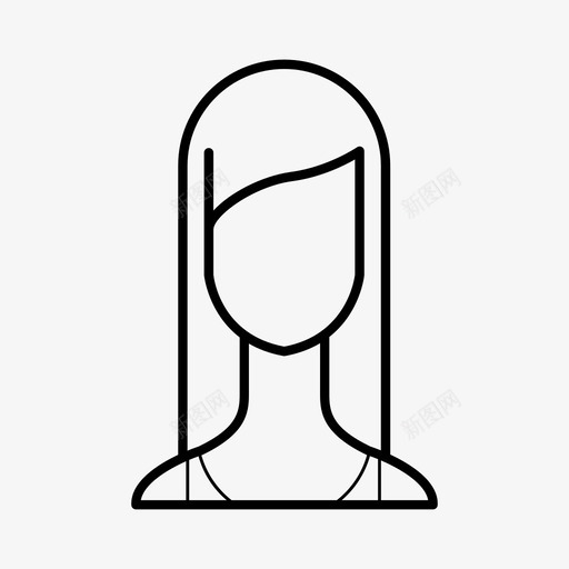 女人刘海女孩图标svg_新图网 https://ixintu.com 刘海 女人 女孩 妈妈 家人 背心