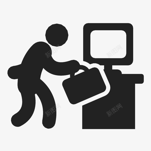 离职员工人员图标svg_新图网 https://ixintu.com 人员 员工 工作 已完成 日常事务 离职