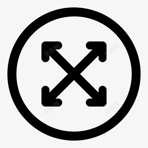 全屏ui圆角图标svg_新图网 https://ixintu.com ui 全屏 圆角 圆角ui 增加 展开 控制 放大 界面 线条