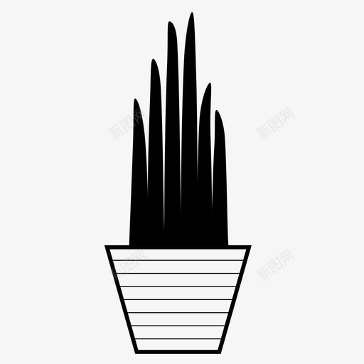 多汁植物盆栽花瓶图标svg_新图网 https://ixintu.com 多汁植物 盆栽 花瓶