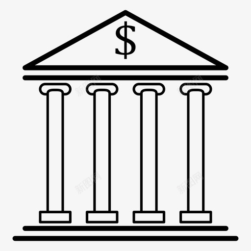 银行国库仓库图标svg_新图网 https://ixintu.com 仓库 储蓄 国库 基金 外汇 存管处 建筑 票据 货币 银行