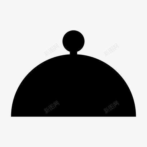 cloche餐厅厨房图标svg_新图网 https://ixintu.com cloche 厨房 女式 帽子 法式 烹饪 配件 钟形 食品 餐厅