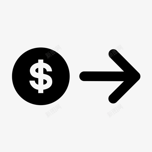硬币现金交易货币流动图标svg_新图网 https://ixintu.com 交易 现金交易 现金转账 硬币 美元 货币流动 转账