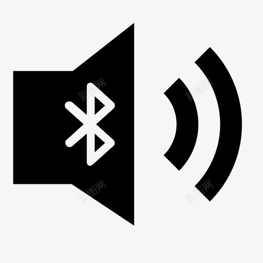 蓝牙扬声器音乐声音图标svg_新图网 https://ixintu.com 声音 无线 蓝牙扬声器 音乐 音量