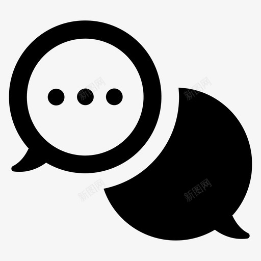 沟通泡泡聊天图标svg_新图网 https://ixintu.com 交谈 信息 沟通 泡泡 短信 聊天 说话 金融业务