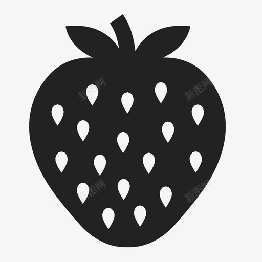 草莓素食纯素图标svg_新图网 https://ixintu.com 巧克力 成熟 种子 糊状 素食 纯素 节俭 节食 草莓 蘸汁 食用