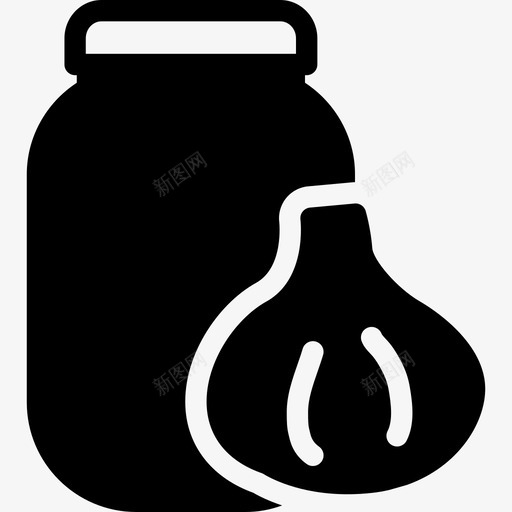 蒜酱坛蔬菜图标svg_新图网 https://ixintu.com 坛 蒜坛 蒜酱 蔬菜