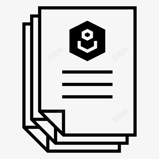 文件简历个人资料图标svg_新图网 https://ixintu.com 个人资料 员工 客户 文件 申请表 简历 纸张 表格