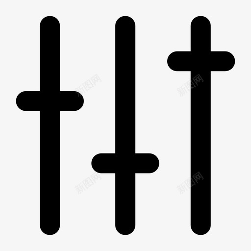 混音器音频发烧友图标svg_新图网 https://ixintu.com 发烧友 均衡器 提升板 混音器 滑块 电平 音量 音频
