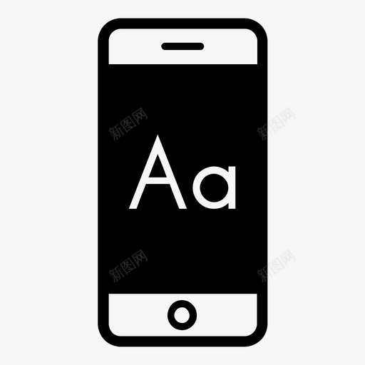 智能手机排版字体图标svg_新图网 https://ixintu.com iphone 字体 手机 排版 文本 智能手机 设备 超赞智能手机暗版 通讯