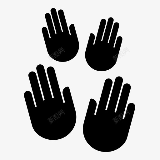 手不允许对图标svg_新图网 https://ixintu.com 不允许 对 手 手掌 掌纹师 推动 禁止 行乞