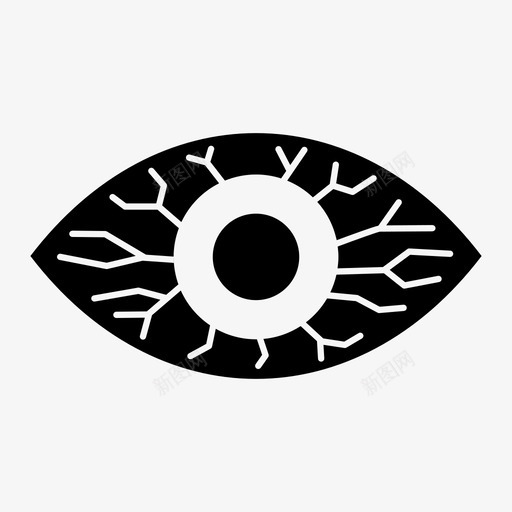 充血的眼睛疲劳紧张图标svg_新图网 https://ixintu.com 充血的眼睛 刺激 困倦 疲劳 疼痛 眼药水 瞳孔 紧张 虹膜 视力