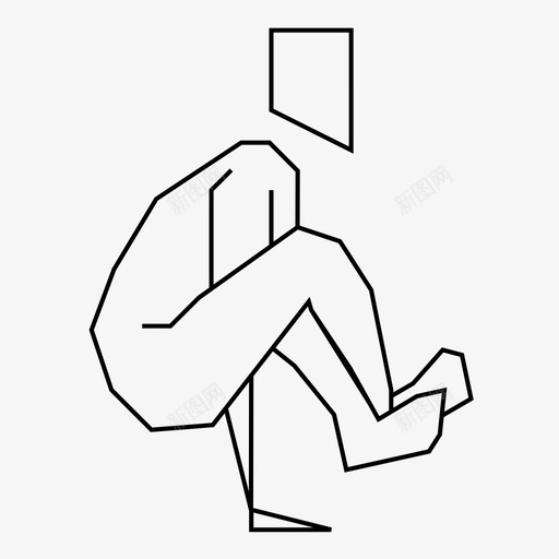 瑜伽莲花举举冥想图标svg_新图网 https://ixintu.com ashtanga初级系列 冥想 初级 和平 姿势 瑜伽 系列 莲花举举