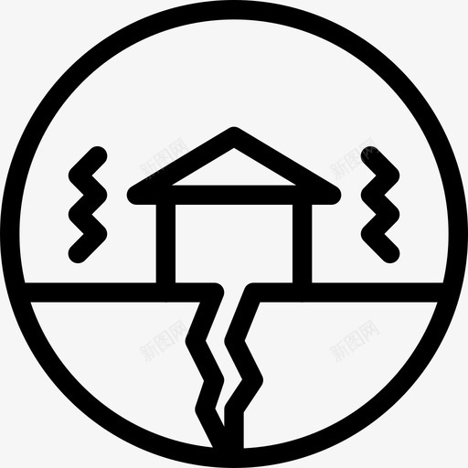 地震震动自然灾害图标svg_新图网 https://ixintu.com 余震 危险 地震 坠落 天气 建筑物 振动 损坏 移动 自然灾害 震动