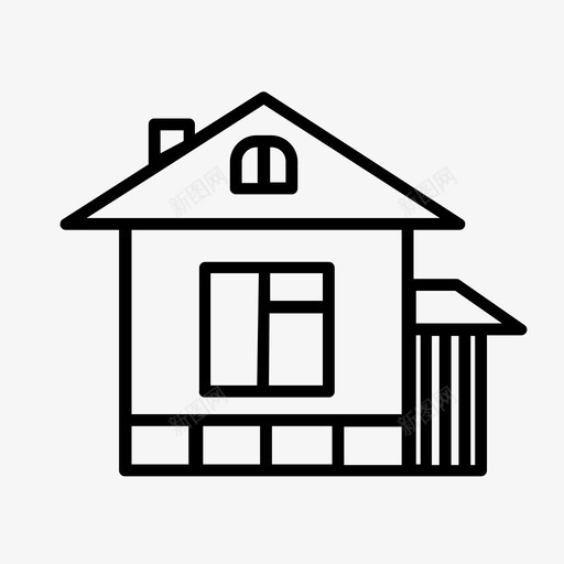 房屋财产住宅图标svg_新图网 https://ixintu.com 住宅 住所 房地产 房屋 设施 财产 门