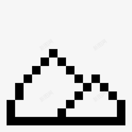 帐篷复古像素化图标svg_新图网 https://ixintu.com 丘陵 像素化 像素艺术 复古 山脉 帐篷 户外 游戏 自然 野营 马戏团帐篷