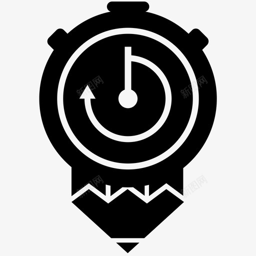 在制品时钟绘图图标svg_新图网 https://ixintu.com 在制品 工作 时钟 桌面文件夹 绘图 铅笔