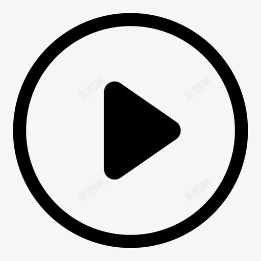 播放按钮电影图标svg_新图网 https://ixintu.com 基础主页控件 按钮 播放 歌曲 电影