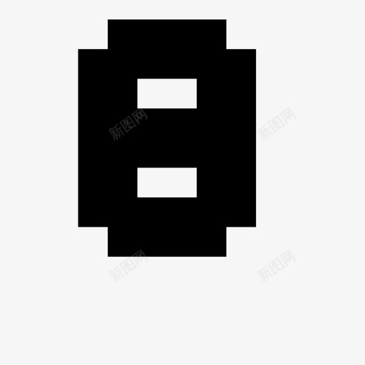 8像素字母6 x高图标svg_新图网 https://ixintu.com 8 像素字母6 x高
