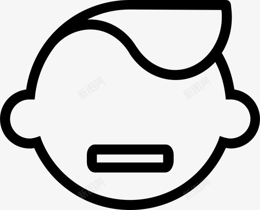 恼怒个性头图标svg_新图网 https://ixintu.com 个性 头 恼怒 情绪 男人 男人的脸 男孩 脸 表情