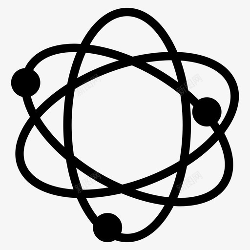 原子天文学轨道图标svg_新图网 https://ixintu.com 原子 天文学 太阳系 物理学 科学 行星系统 轨道