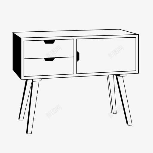 餐具柜桌子斯堪的纳维亚图标svg_新图网 https://ixintu.com 办公室 家具 抽屉 斯堪的纳维亚 桌子 橡木 自助餐 餐具柜