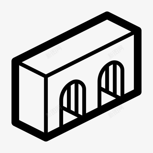 桥梁渡槽拱门图标svg_新图网 https://ixintu.com 建筑 建筑师 拱门 施工 桥梁 模块化 渡槽 装配