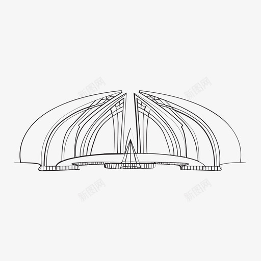 巴基斯坦纪念碑建筑结构图标svg_新图网 https://ixintu.com 巴基斯坦纪念碑 建筑 结构