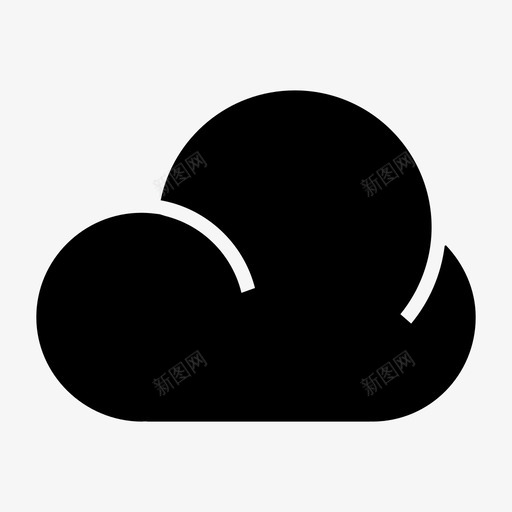 云多云乌云图标svg_新图网 https://ixintu.com wsd自然 乌云 云 多云 天气 阴暗 预报